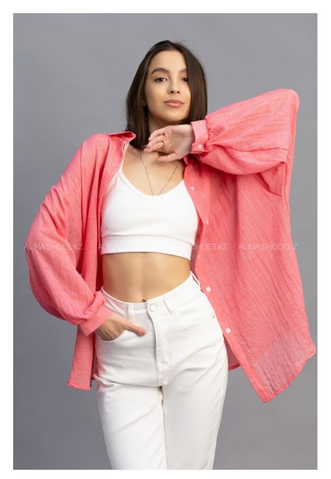 Рубашка кораллового цвета