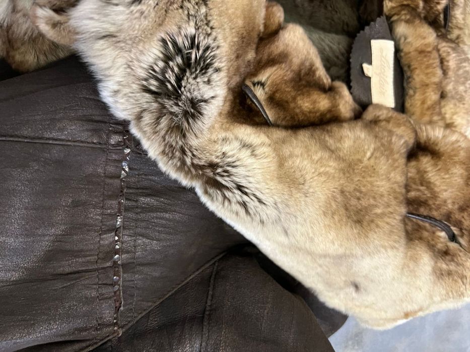 Кожанная куртка с мехом