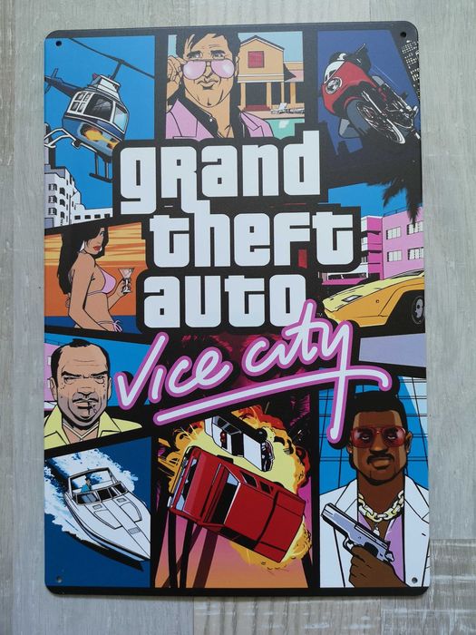 Матова метална картина на GTA vice city