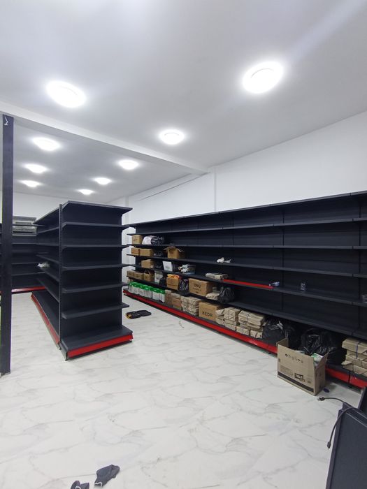 Стилаж полки,касса , холодильник ветрина