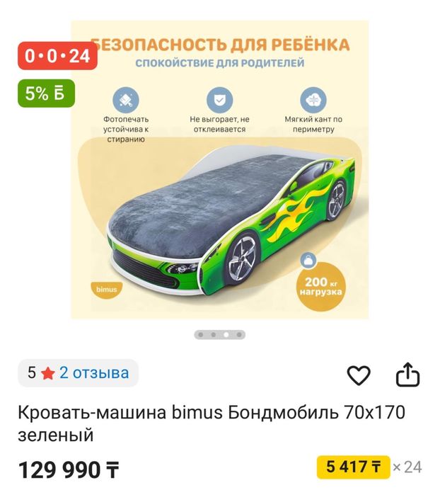Кровать автомобиль