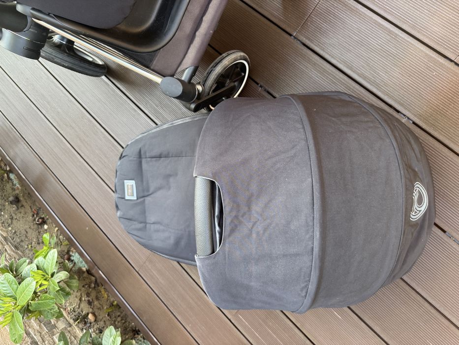 Количка Cybex Priam 4 Chrome  Brown кафява кожа+скеле на седалка