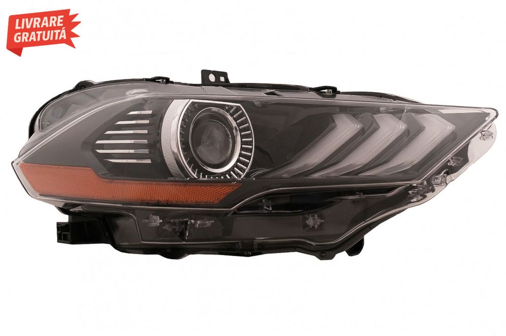 Faruri LED Ford Mustang Facelift (2018-2023) Negru Semnal Dinamic RGB