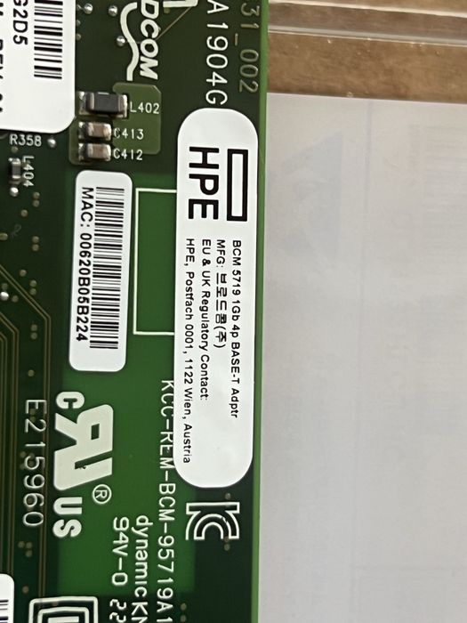 placă de rețea server profesională quad-port