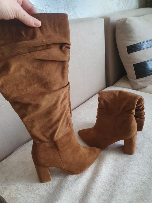 Дамски велурени ботуши
