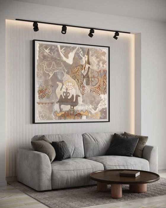 этно картина   қазақы  үлгіде