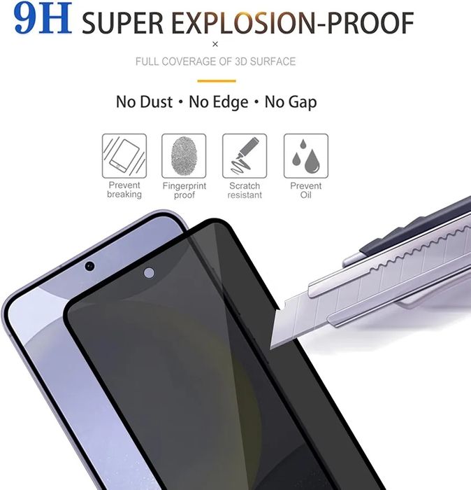 Privacy протектор затъмнен протектор за Samsung S24 Ultra