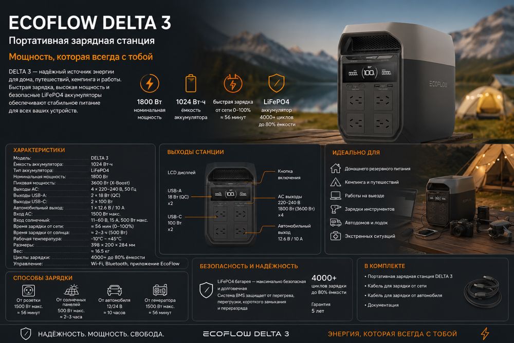 Ecoflow delta 3 (новая)