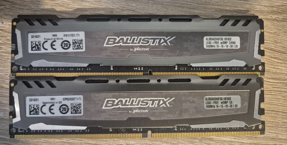 Kit 16GB Memorie Crucial Ballistix Sport LT Gray 8GB, DDR4, 2400MHz, C