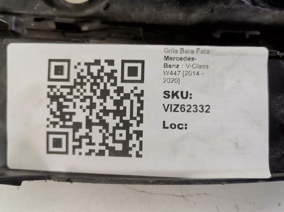 Grila Bara Fata Mercedes-Benz V-Class W447 2014 2015 2016 2017 2018 20