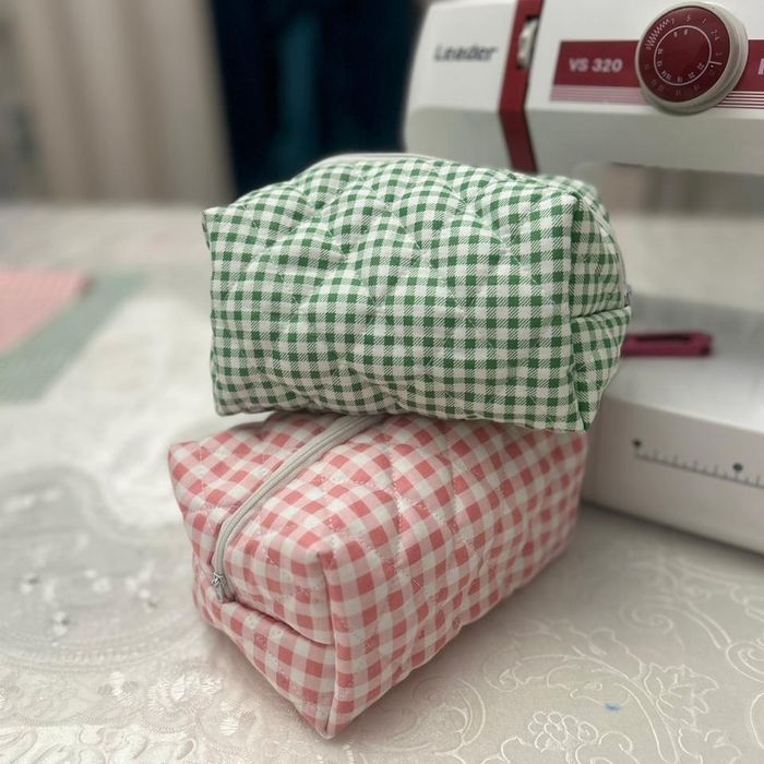 Косметичка в клетку