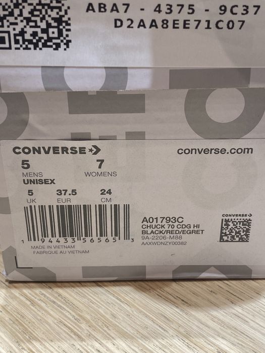 Converse Comme des Garçons Black Red