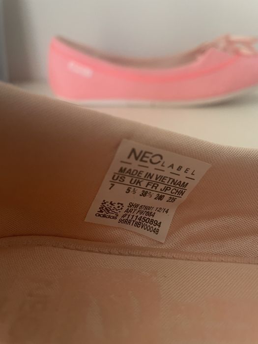 Adidas pink ballet flats