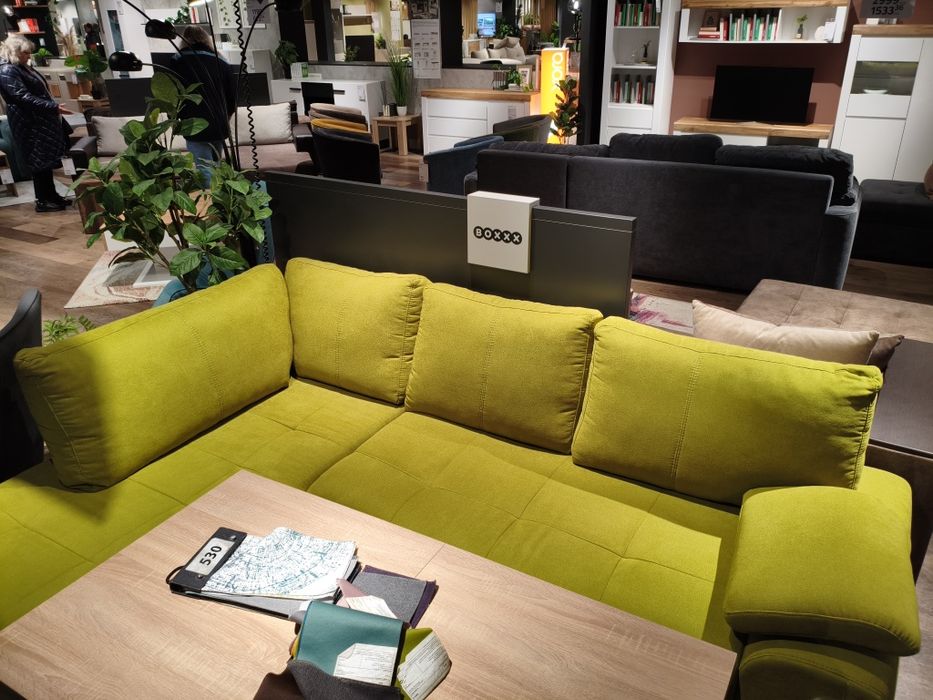 Ъглов диван зелен