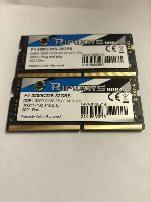 So-dimm DDR4 3200 CL22 16gbx2