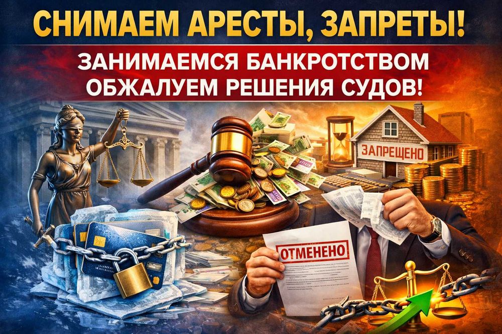 ЮРИСТ. Арест шешу. Сот. График.  Банкротство.