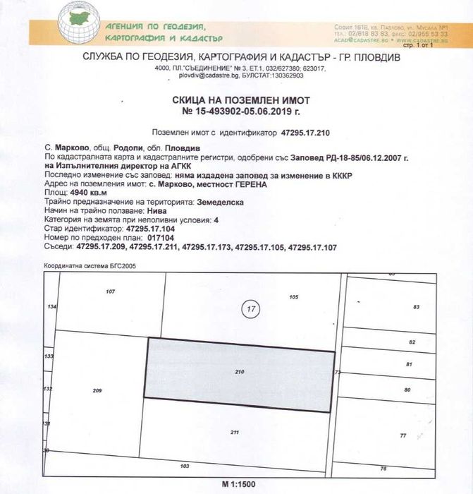 Продава се Земеделски имот в с. Марково, Област Пловдив -  кв.м за 70000 €/дка - Снимка #2
