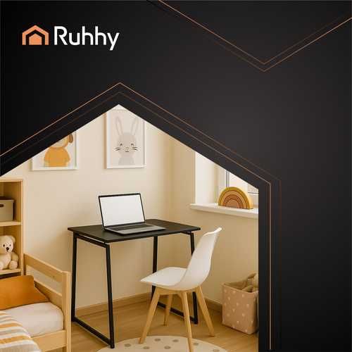 Сгъваемо бюро за компютър Ruhhy 26117 Черен, стил Лофт