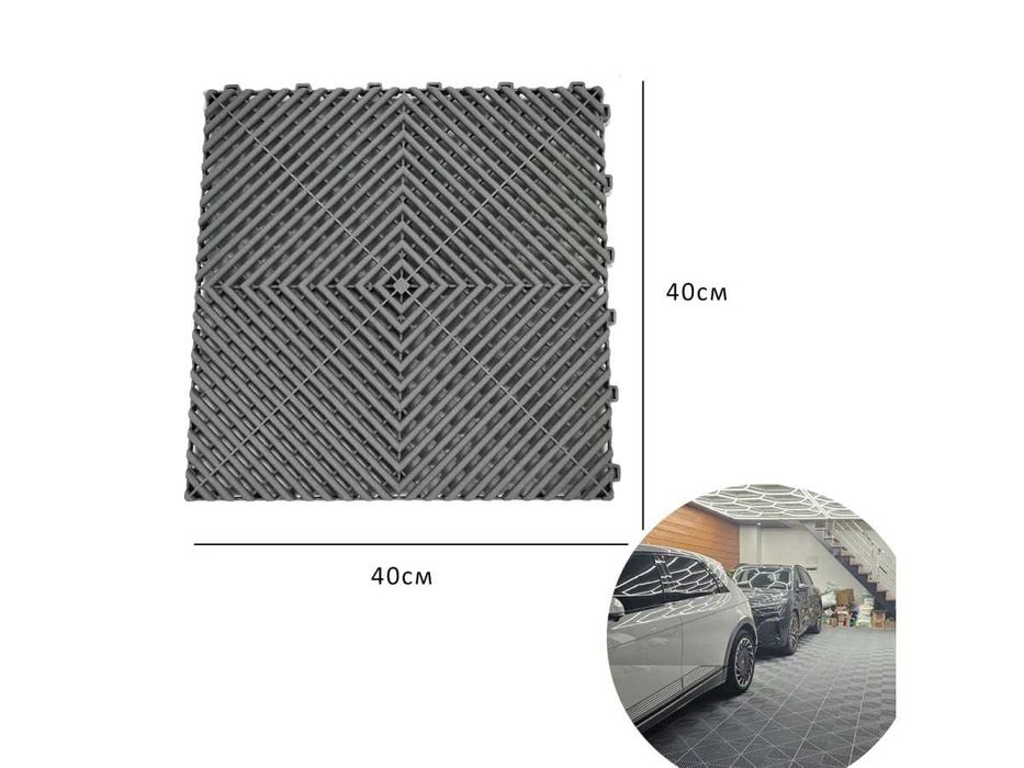 Pardoseala modulara gresie pătrată Gri. Terase Garaj Ateliere 30x30