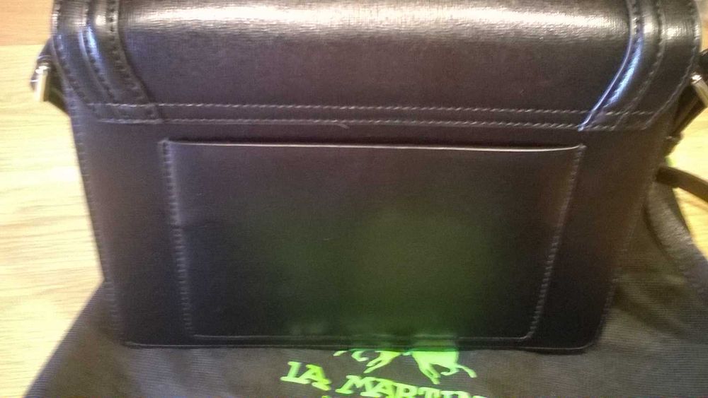 poseta geanta umar LA MARTINA noua piele naturala  neagra pret 750 lei