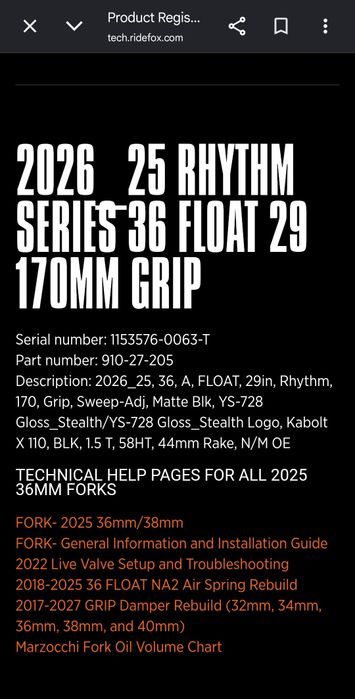 Fox 36 170mm Rythm