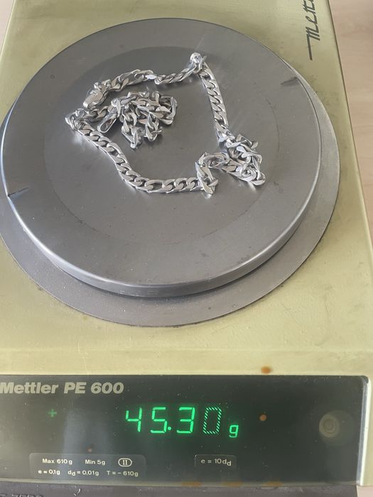 Сребърен синджир/ланец Картие и сребърна гривна