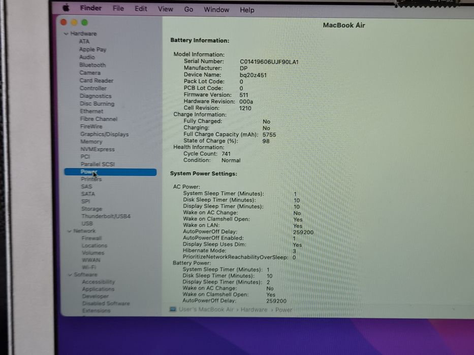 vand laptop MacBook Air 13 A1466 2014s.14"FH..i5..4 Gb..Ssd 128 G