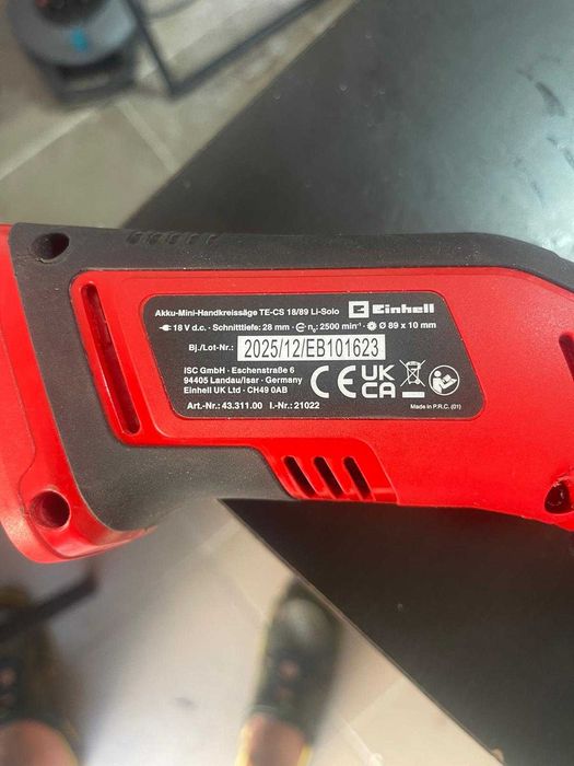 Fierastrau circular Einhell TE-CS 18/89 Li Solo (4331100)  manual