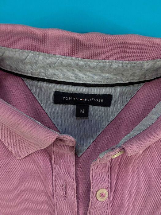 Tricou polo Tommy Hilfiger, mov/roz, mărime M