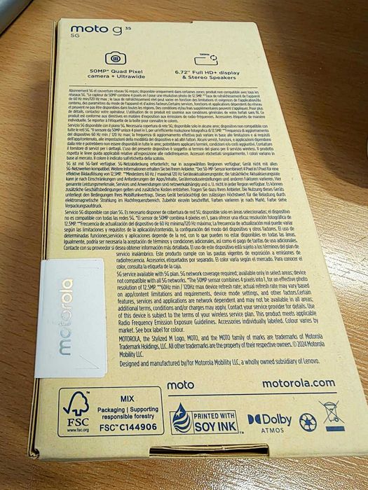 Vand telefon MOTOROLA G35 5G 6.7 inch NOU! SIGILAT! 4 GB RAM, 128 GB