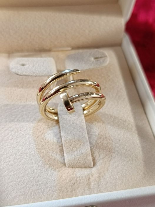 Золотое кольцо CARTIER  гвоздь,Турецкая изделия, проба585 вес 3,49 гр