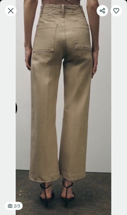 Zara дънки с широк крачол