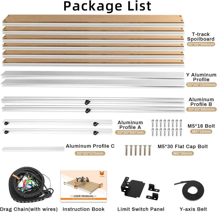 Kit extensie router CNC compatibil Masuter Pro, REDUS de la 3142ROM
