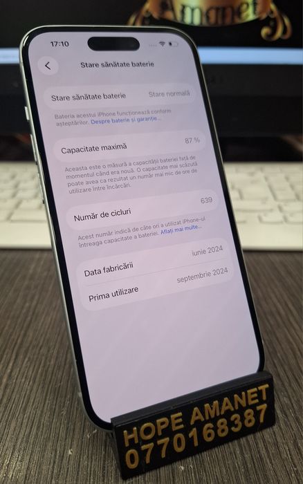 Hope Amanet P4-Iphone 15 128Gb 87%Bat