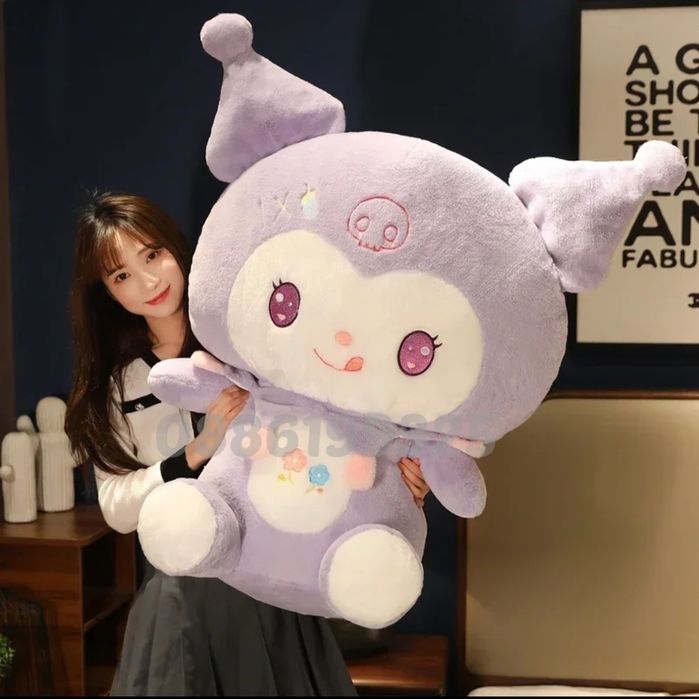 Голяма плюшена играчка Hello Kitty Kuromi 100см, Плюшена играчка Кити