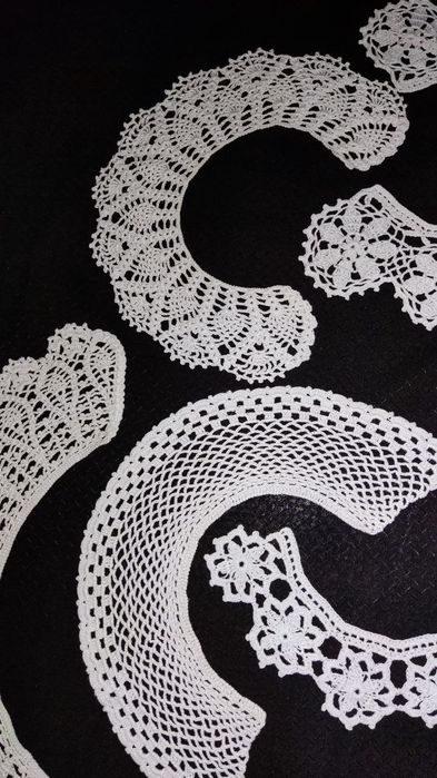 Вязаные воротники крючком ручная работа