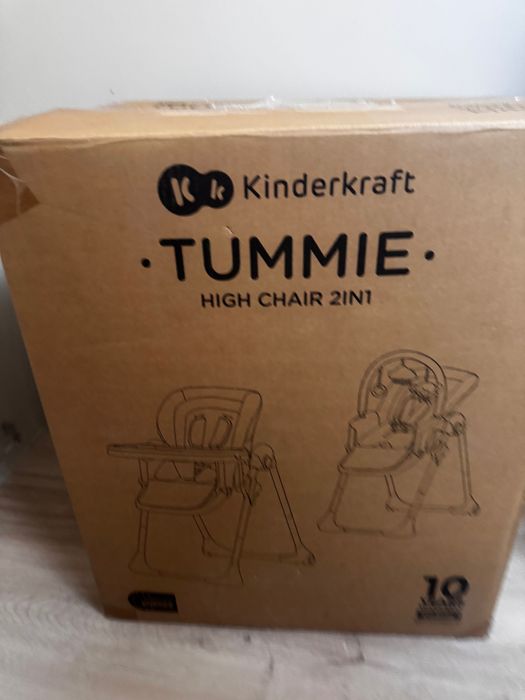 Kinderkraft TUMMIE 2в1 столче за хранене с функция легнало положение