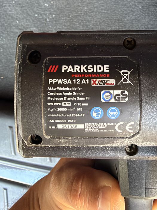 Miniflex polidisc circular parkside performance 12v baterie 2.5ah si 5 ah