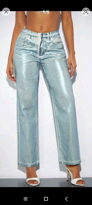 Уникални и различни дънки... Накъсани...Бели с метален ефект...