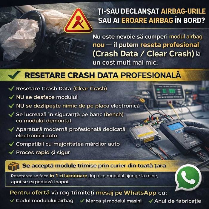 Resetare CRASH DATA modul Airbag