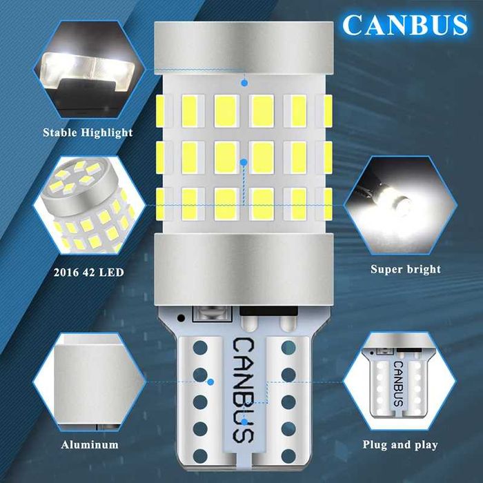 Set de 2 becuri led W5W 360 grade Xentech Light 42 SMD canbus
