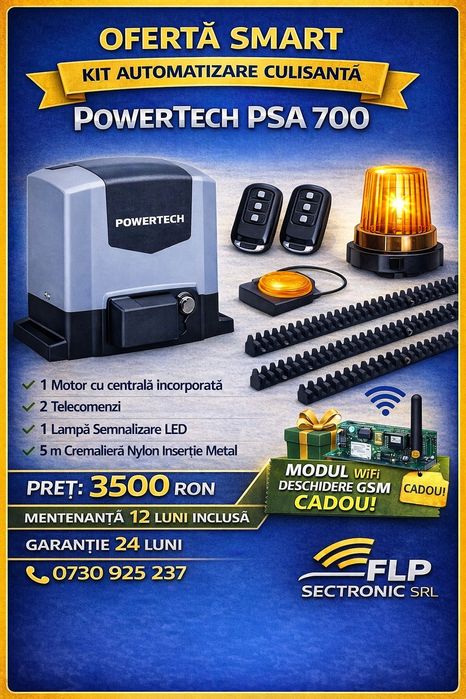 Automatizari porti culisante montaj inclus 4m 500 Kg