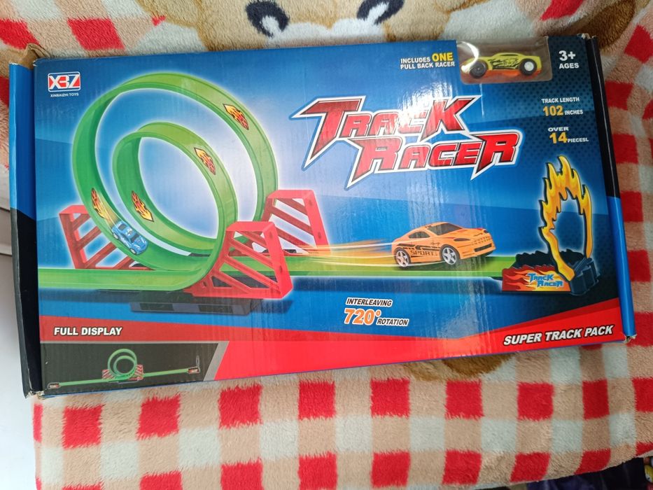 Puzzle Cars 4 în 1+ circuit mașinuță cadou