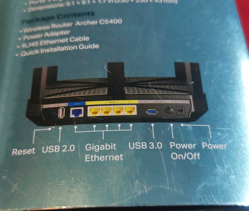 Router wireless TP-Link Archer C5400, mu-mimo tri-band gigabit usb