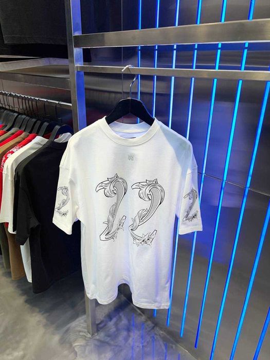 Tricou Baieti PREMIUM l AMIRI - Produs NOU cu Etichete - ALB