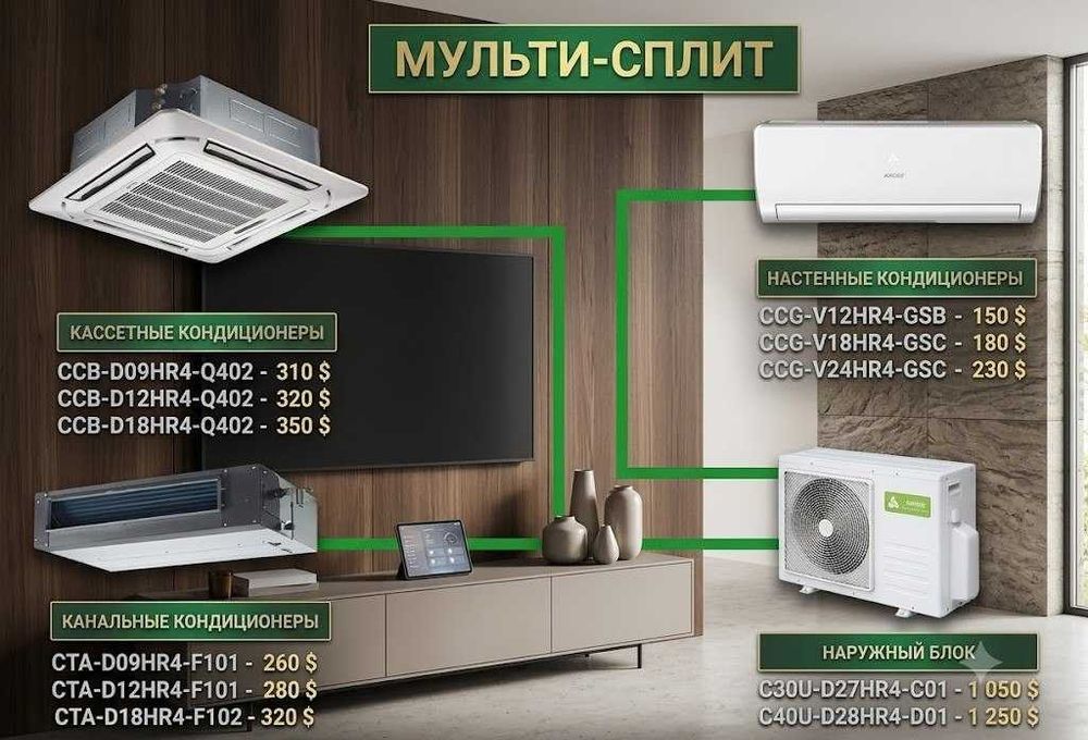 Мульти сплит-система CHIGO | Инвертор | Для квартиры, дома и офиса