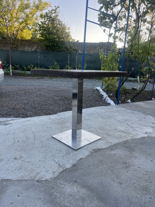 Mese cu picior din inox/scaune