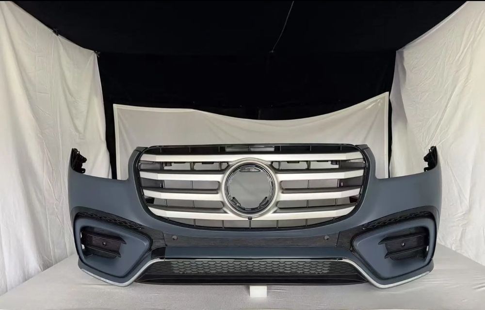 X167 AMG line предна броня Facelift GLS  mercedes решетка емблема