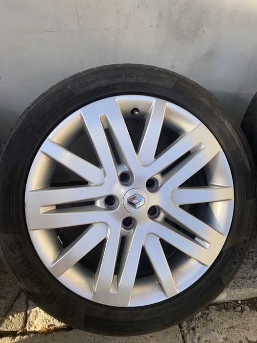 Set 4 Jante Aliaj Origine Renault R17 (5x114.3) - Megane 3 + Anvelope Vara Continental 225/45 R17