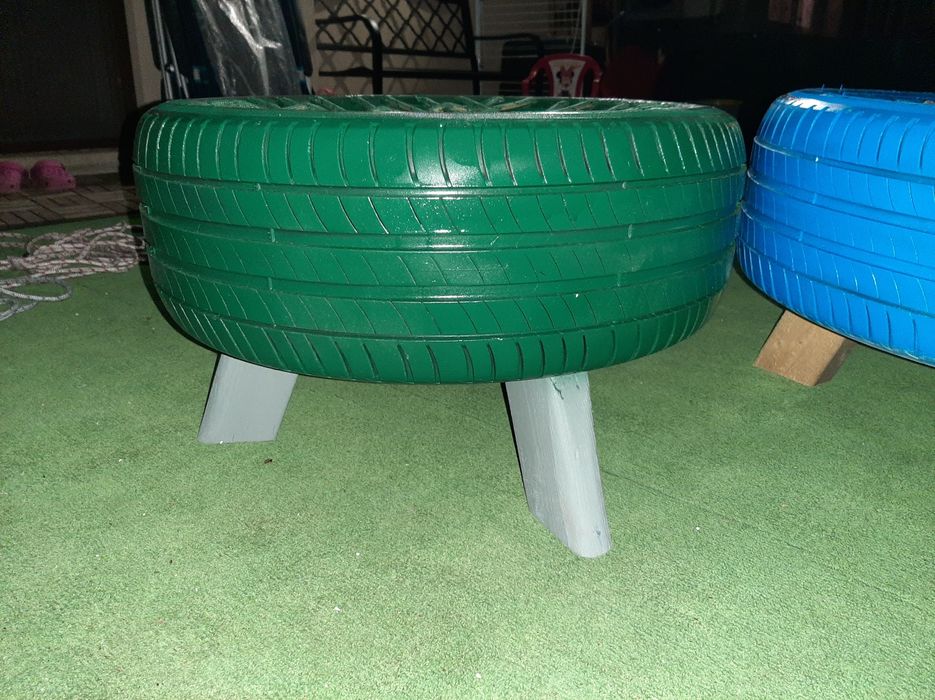 Табуретка от автмобилна гума